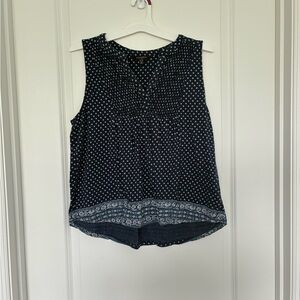Lucky Brand Navy Sleeveless Blouse Women’s XL